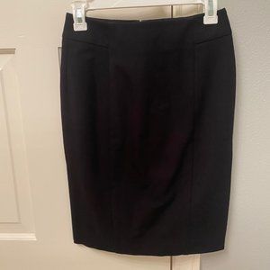 Loft Curvy Black Pencil Skirt
